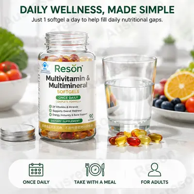 Multivitamin & Multimineral softgel supplement bulk supply