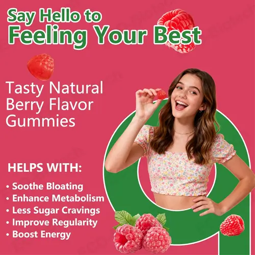 Organic non-GMO kombucha probiotic gummies: digestive support