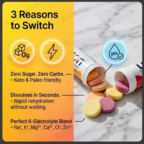 Sugar-free Electrolyte Hydration tablets for runners | OEM