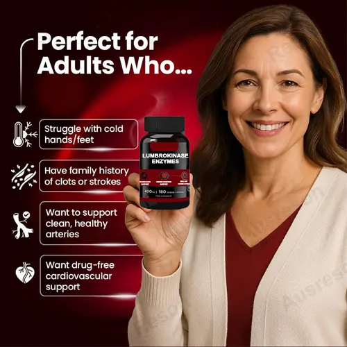 Lumbrokinase Enzymes Capsules for Energy Support, Digestion