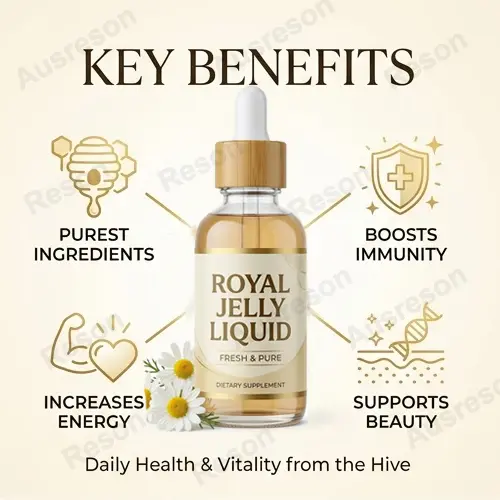 Royal Jelly Liquid Drops – Standardized 5% 10-HDA | OEM