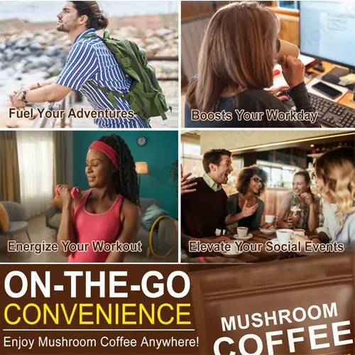 Organic Mushroom Coffee powder for Focus & Immune Support | oem
