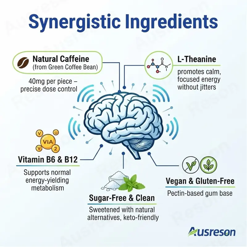 Caffeine L-Theanine Gum Private Label Manufacturer
