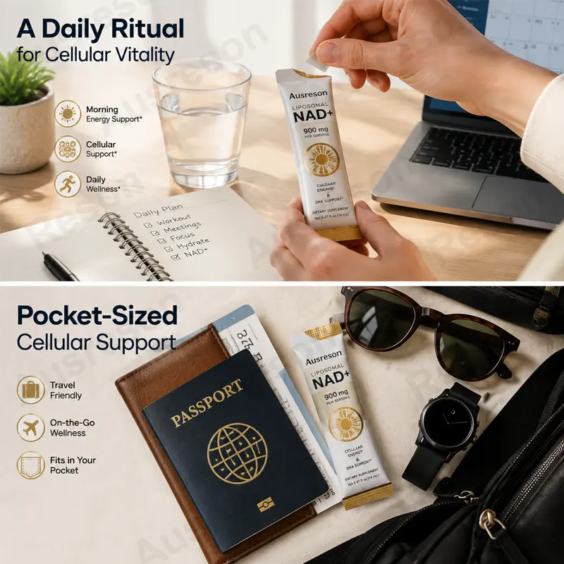 Liposomal NAD+ Cellular energy drink bioavailability Manufacturer