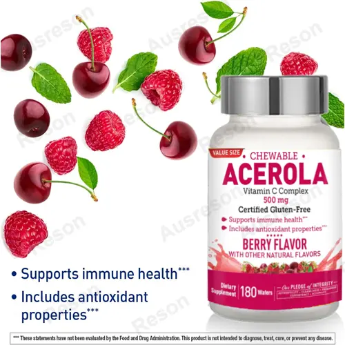 Natural acerola vitamin c chewable tablets 500mg | Reson