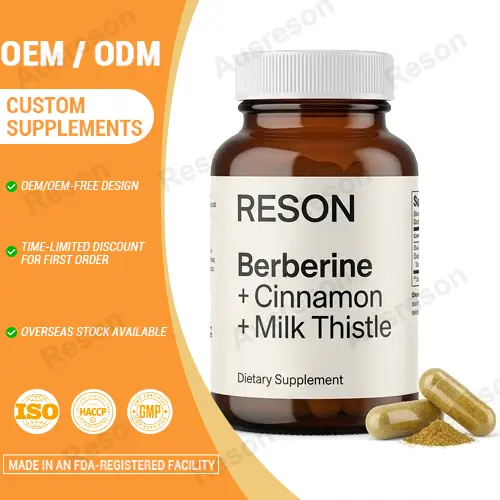 Berberine with Cinnamon, Milk Thistle capsules | bulk supplier