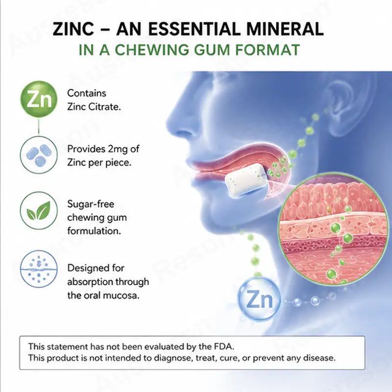 Sugar-free Zinc Chewing Gum Private Label Supplier