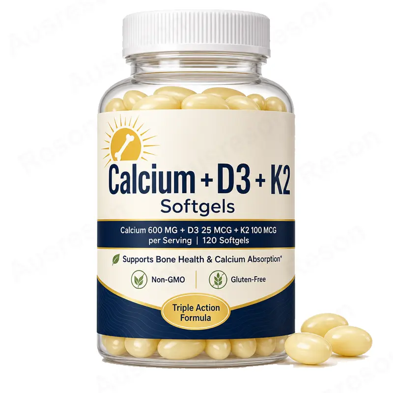 Calcium Vitamin D3 K2 softgels Bone Strength Support supplement supply