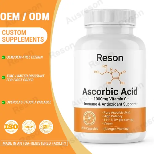 Pure Ascorbic Acid Vitamin C capsules Manufacturer