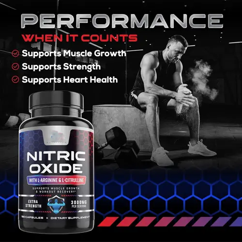 Nitric Oxide capsules: Cardiovascular support supplements