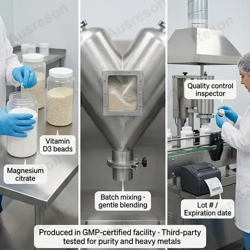 Magnesium 500 + B12 + D3 powder High bioavailability supplier