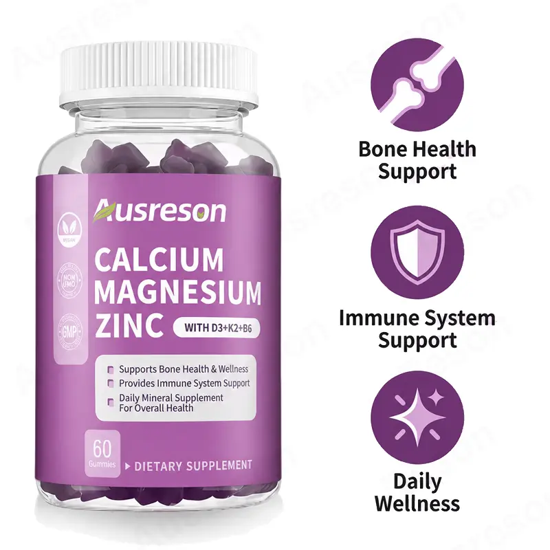 Calcium Magnesium Zinc Vitamin D3 gummies bone supplement bulk supplier