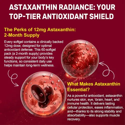 High bioavailability Astaxanthin softgels 12mg GMP