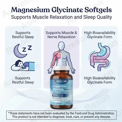 Magnesium glycinate softgels 250mg Private Label Manufacturer