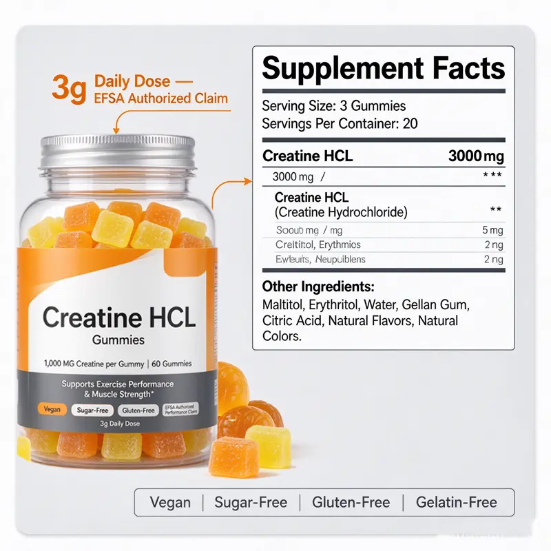 Creatine HCL Gummies sports supplements bulk supplier