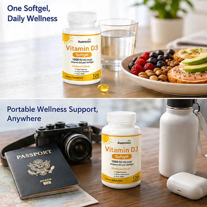 High bioavailability Vitamin D3 softgel for bone health bulk supplier