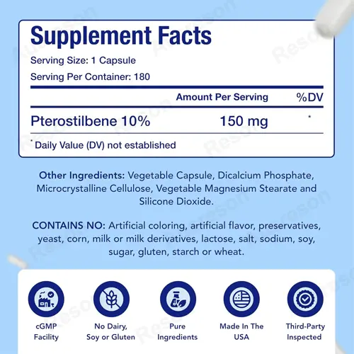 high bioavailability Pterostilbene capsules |Reson