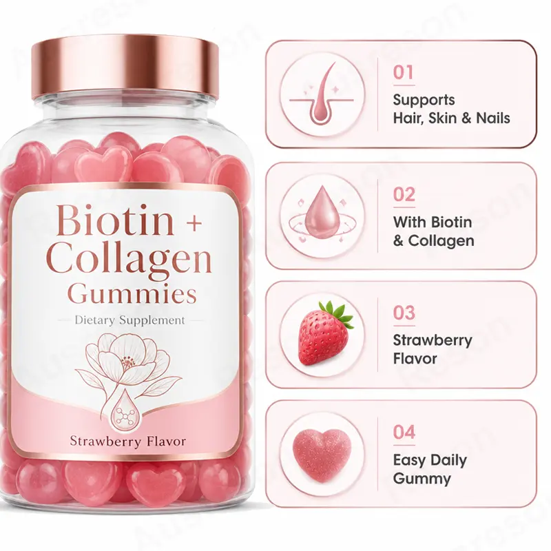 Biotin Collagen gummies Beauty Supplement Manufacturer