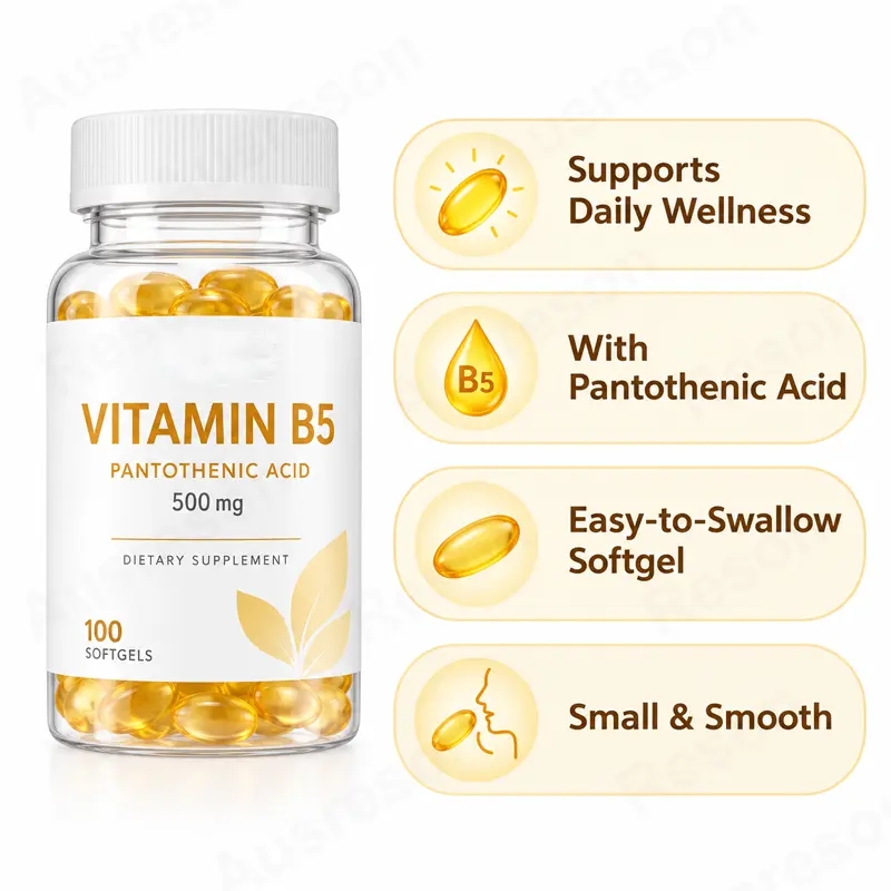 vitamin b5 softgels Pantothenic Acid supplement OEM Manufacturer