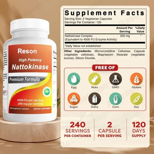 4000 fu Nattokinase capsules | GMP manufactured