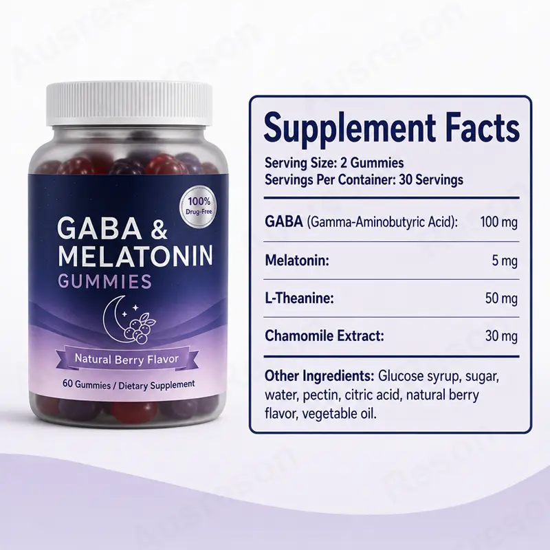 GABA + Melatonin gummies deep sleep supplement bulk supplier