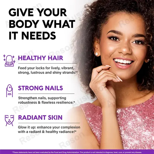 Biotin Gummies with Collagen Hair Growth , Skin, Nail | Reson