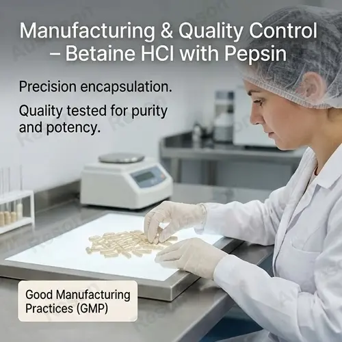 Betaine HCl with Pepsin capsules digestive supplement | OEM
