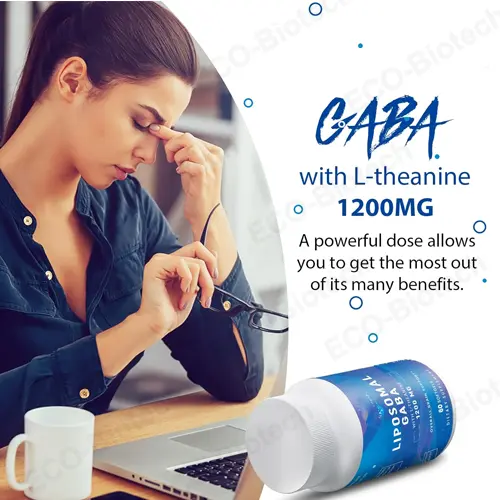 Liposomal GABA capsules for stress and anxiety relief