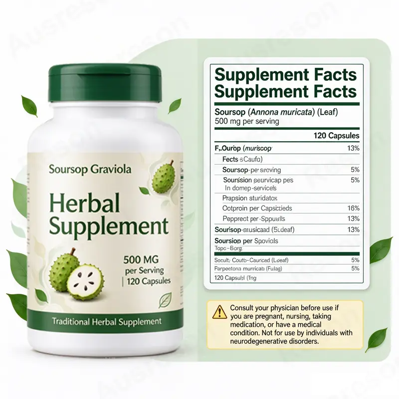Soursop Graviola leaf extract Capsules herbal supplement supplier