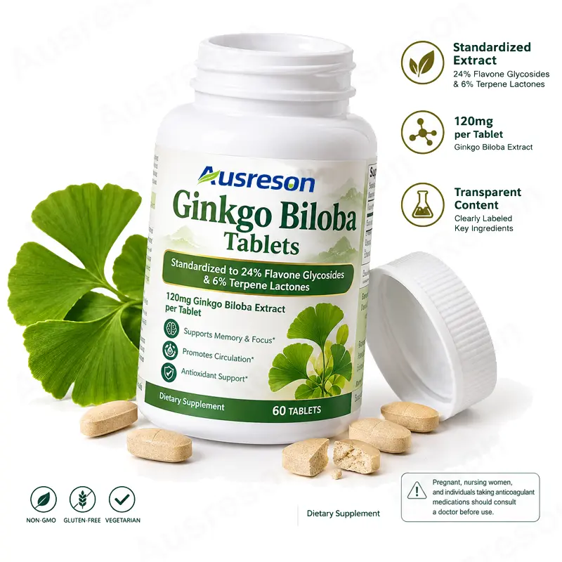 Ginkgo Biloba Tablets Memory and focus supplement Manufacturer