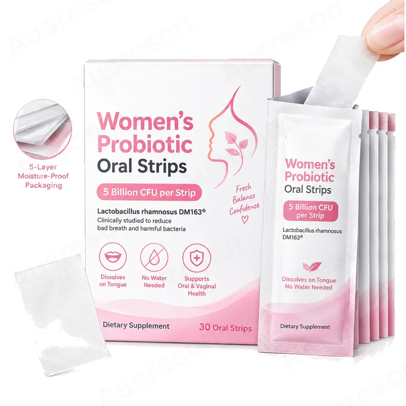 Fast-dissolving Women's Probiotic Oral Strips for Vaginal pH balance supplier