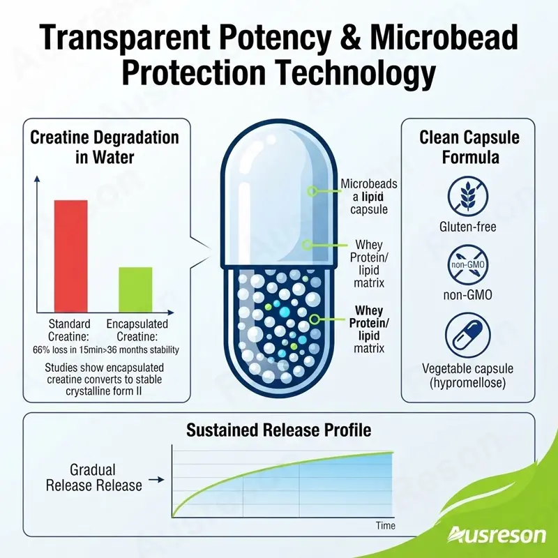 Creatine microbead capsules Private Label Manufacturer