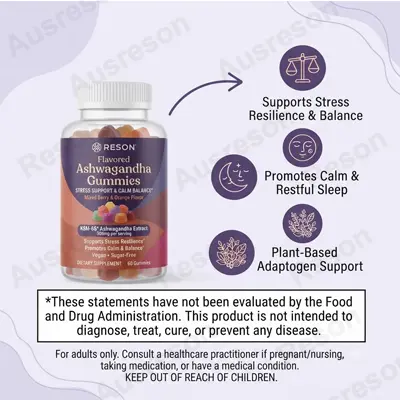 Flavored Ashwagandha Gummies OEM Private Label Stress Support