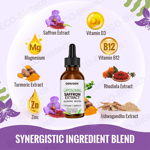 Fast-absorbing Saffron extract liquid drops oem supplier