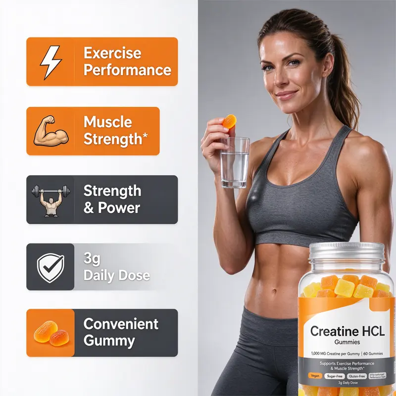 Creatine HCL Gummies sports supplements bulk supplier