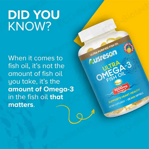 Fish Oil Omega 3 softgels Heart Health Support