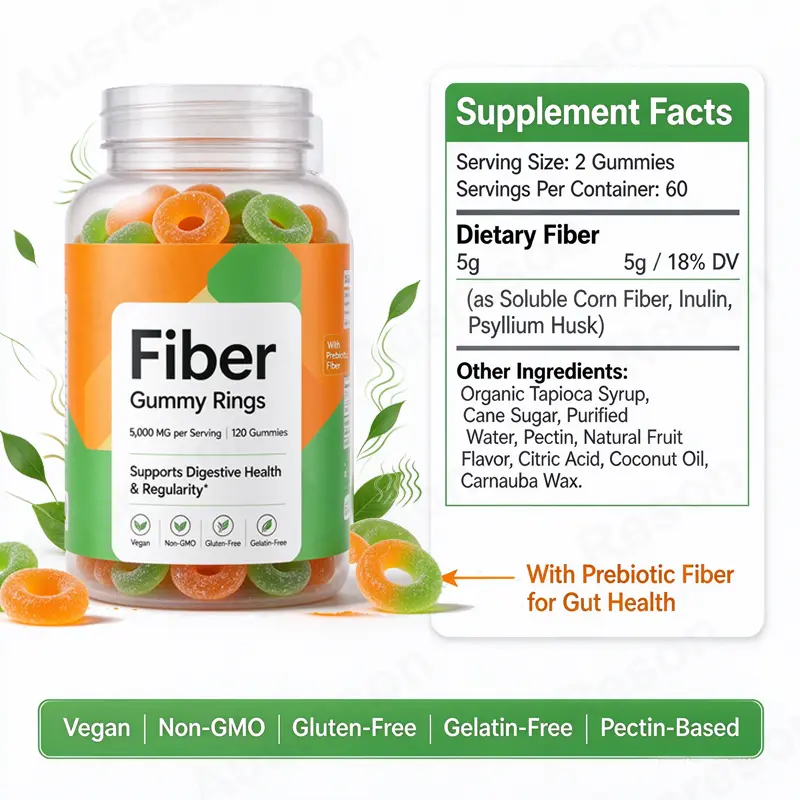 Fiber Gummy Rings gut health Supplement OEM Manufacturer