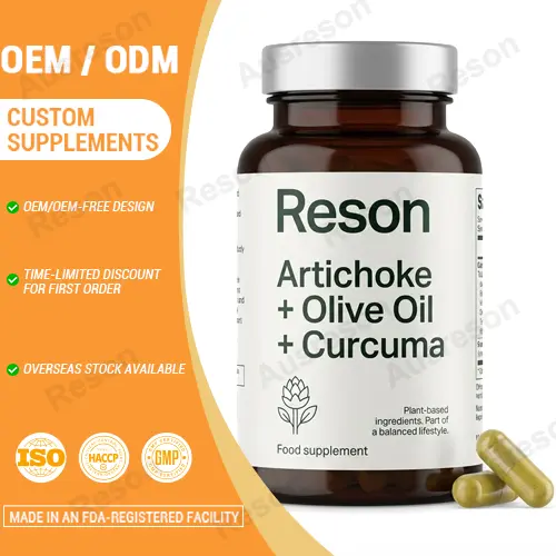 Artichoke + Olive Oil + Curcuma capsules Liver support | OEM