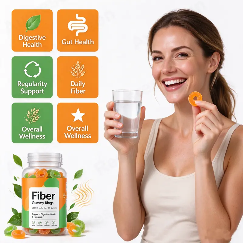 Fiber Gummy Rings gut health Supplement OEM Manufacturer