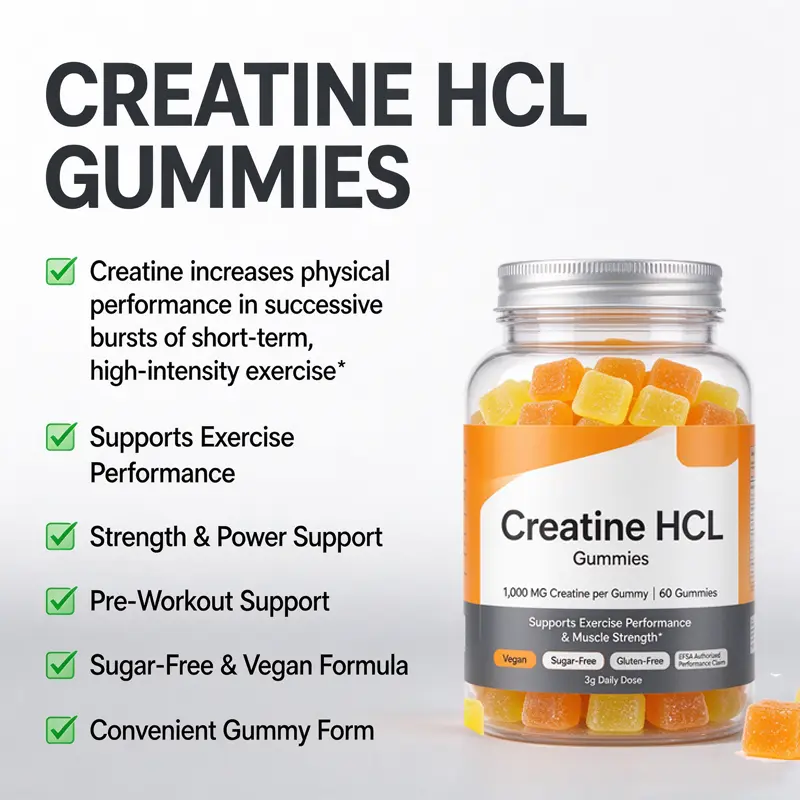 Creatine HCL Gummies sports supplements bulk supplier