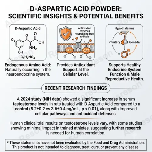 Pure D-Aspartic Acid powder bulk sports nutrition supplement