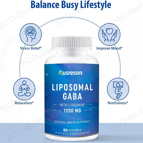Liposomal GABA capsules for stress and anxiety relief