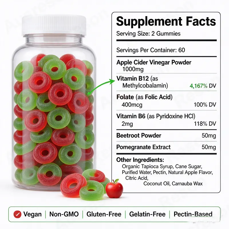 Apple Cider Vinegar Gummy Rings slimming supplement Manufacturer