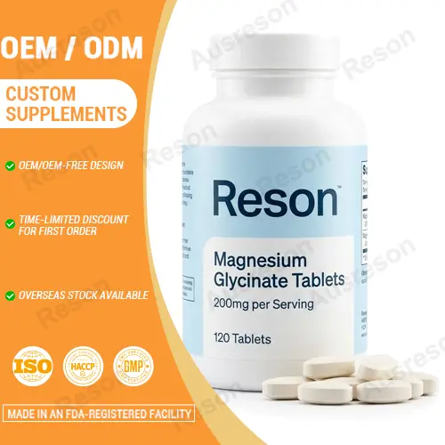 Magnesium Glycinate Tablets OEM High Absorption Magnesium Supplement