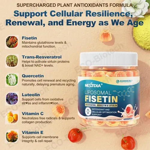 Liposomal Fisetin gummies for brain health | oem Private label