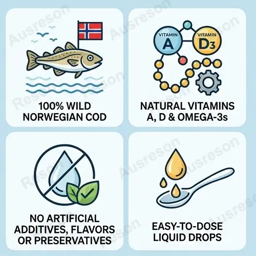 Cod Liver Oil drops liquid for brain health OEM manufacturer
