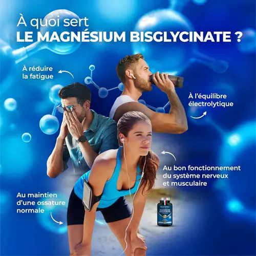 Magnesium Bisglycinate with vitamin b6 capsules Sleep, Stress