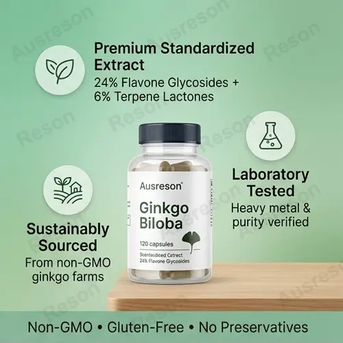 Ginkgo Biloba capsules Standardized extract for memory | Reson