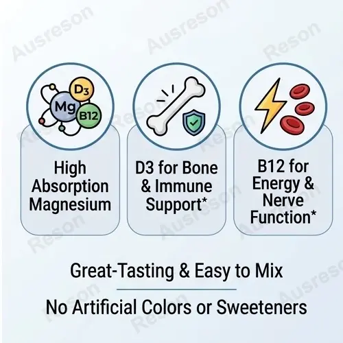Sugar-free magnesium d3 b12 powder OEM Manufacturer