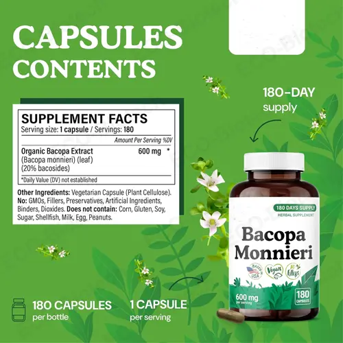 Bacopa Monnieri Capsules OEM Manufacturer